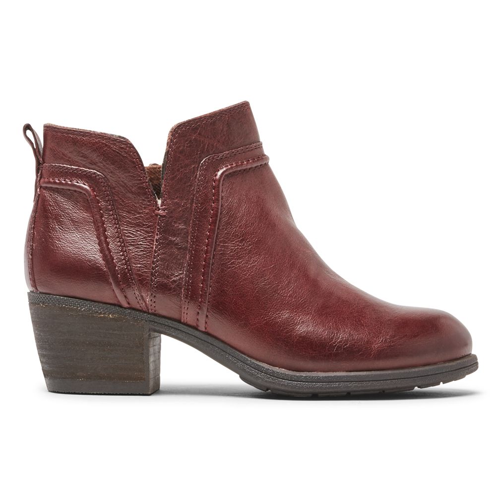 Booties Mulher Rockport Cobb Hill Anisa V-Cut Bordeaux,Portugal XEBGM-2987